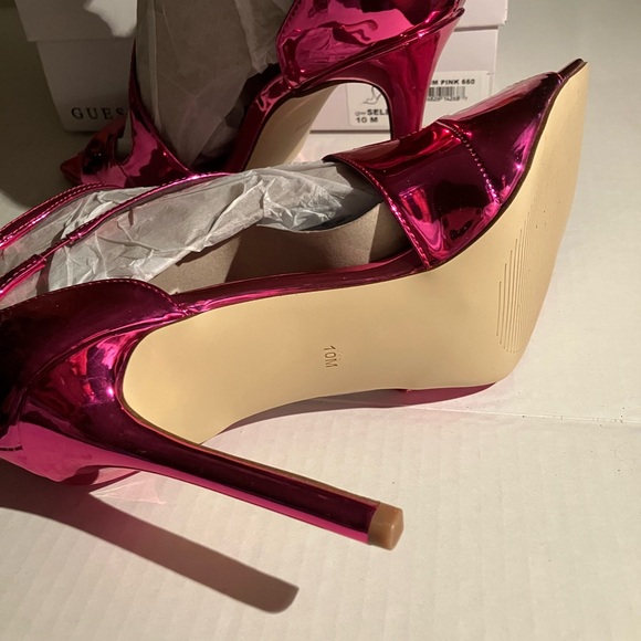 Guess Fuchsia Strappy Heels - Picture 7 of 8